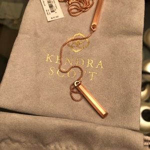 Kendra Scott Shelton Necklace In Rose Gold NEW